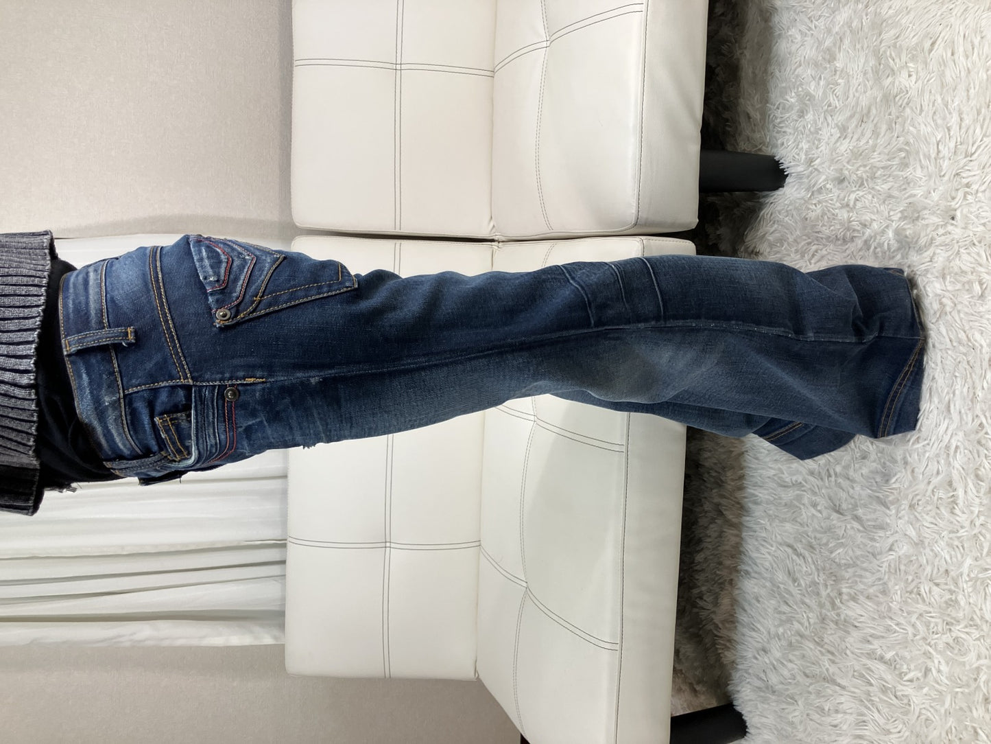 JUST cavalli Women's Bootcut Flare Jeans Blue Denim Size 26 IT40 Made in Tunisia