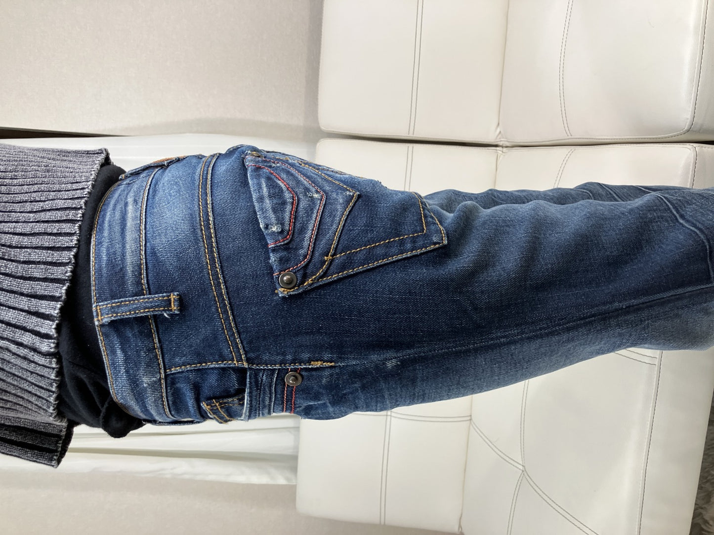 JUST cavalli Women's Bootcut Flare Jeans Blue Denim Size 26 IT40 Made in Tunisia