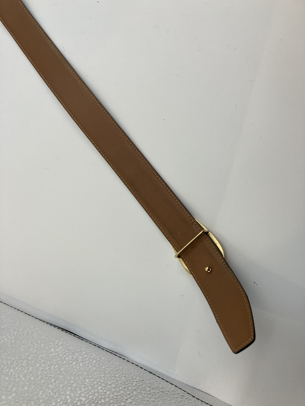 GUCCI Logo Belt Total Length 88cm (34.65 inch) Width 3.5cm (1.38 inch) Black &amp; Gold Free Shipping 