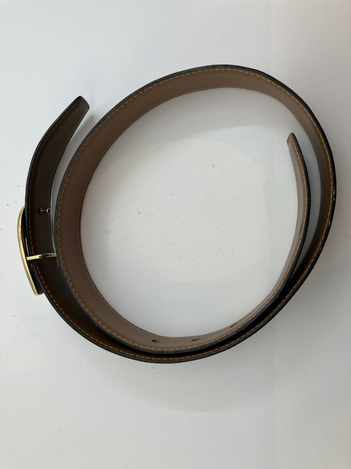 GUCCI Logo Belt Total Length 88cm (34.65 inch) Width 3.5cm (1.38 inch) Black &amp; Gold Free Shipping 