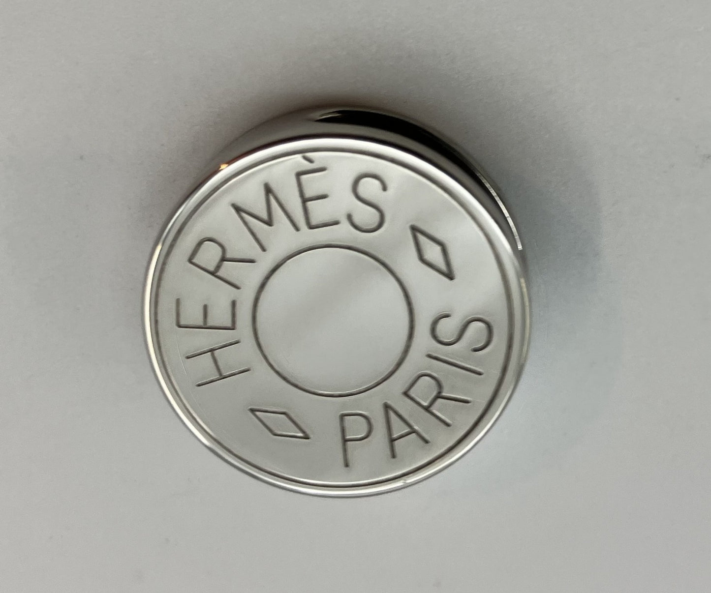 Hermes Serie Scarf Ring Silver Diameter 2cm