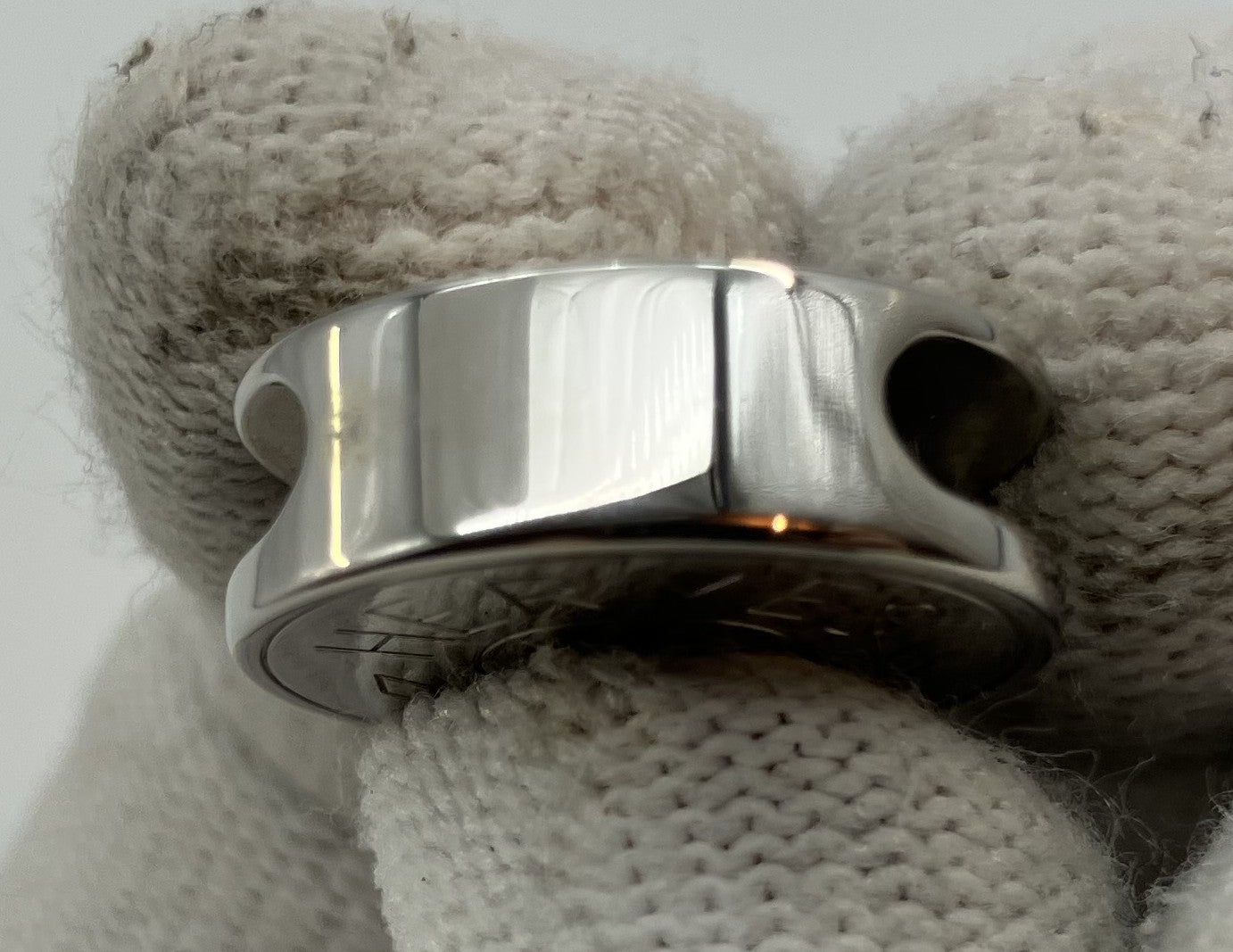 Hermes Serie Scarf Ring Silver Diameter 2cm