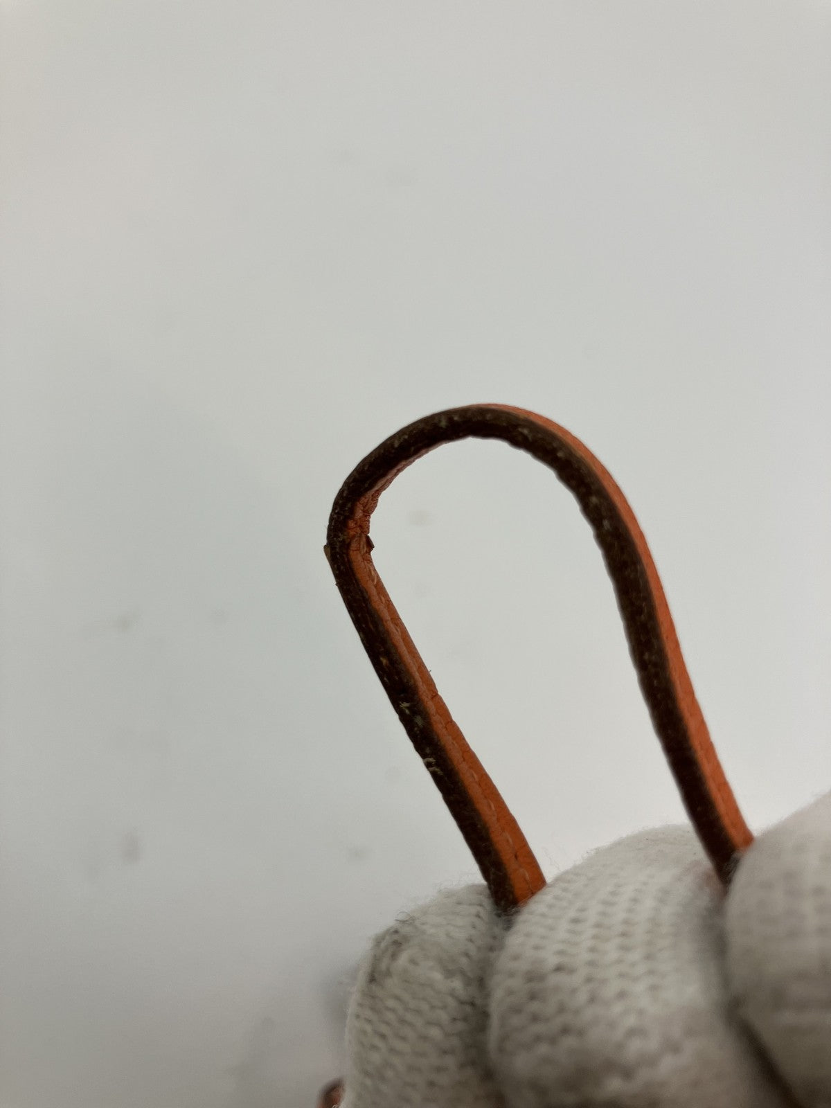 HERMﾃ・ Cadena Necklace Silver Charm with Leather Strap 窶・Authentic