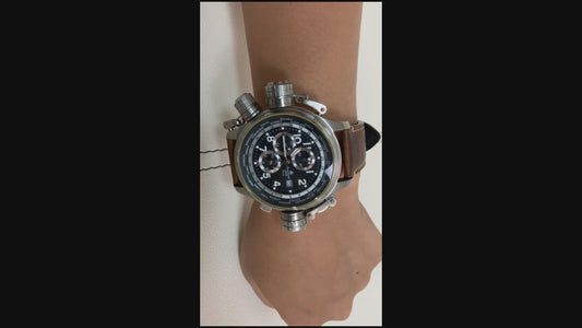 Aeromatic 1912 A1328 66.6mm World Time Chronograph Quartz Men's Watch
