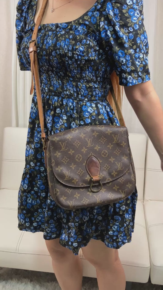 Louis Vuitton Saint Cloud MM M51243 Monogram Shoulder Bag 9811VI Brown