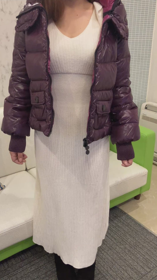 MONCLER CLUNY GIUBBOTTO Down Jacket Burgundy