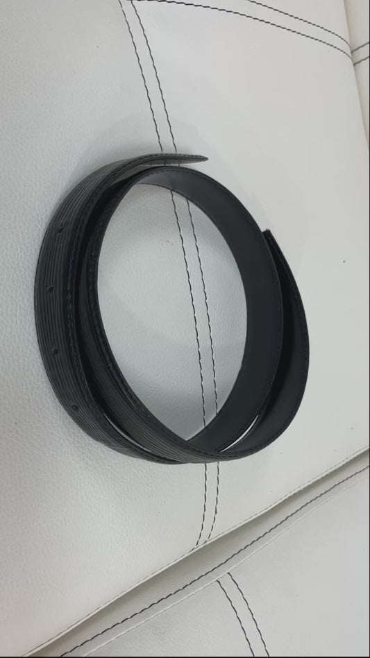 Louis Vuitton Epi Leather Belt Strap Black 85/34 CT0916 Made in France