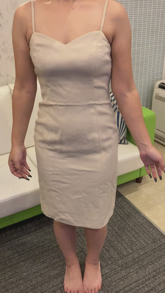 Christian Dior Sleeveless Camisole Dress Beige Size 9 Women’s